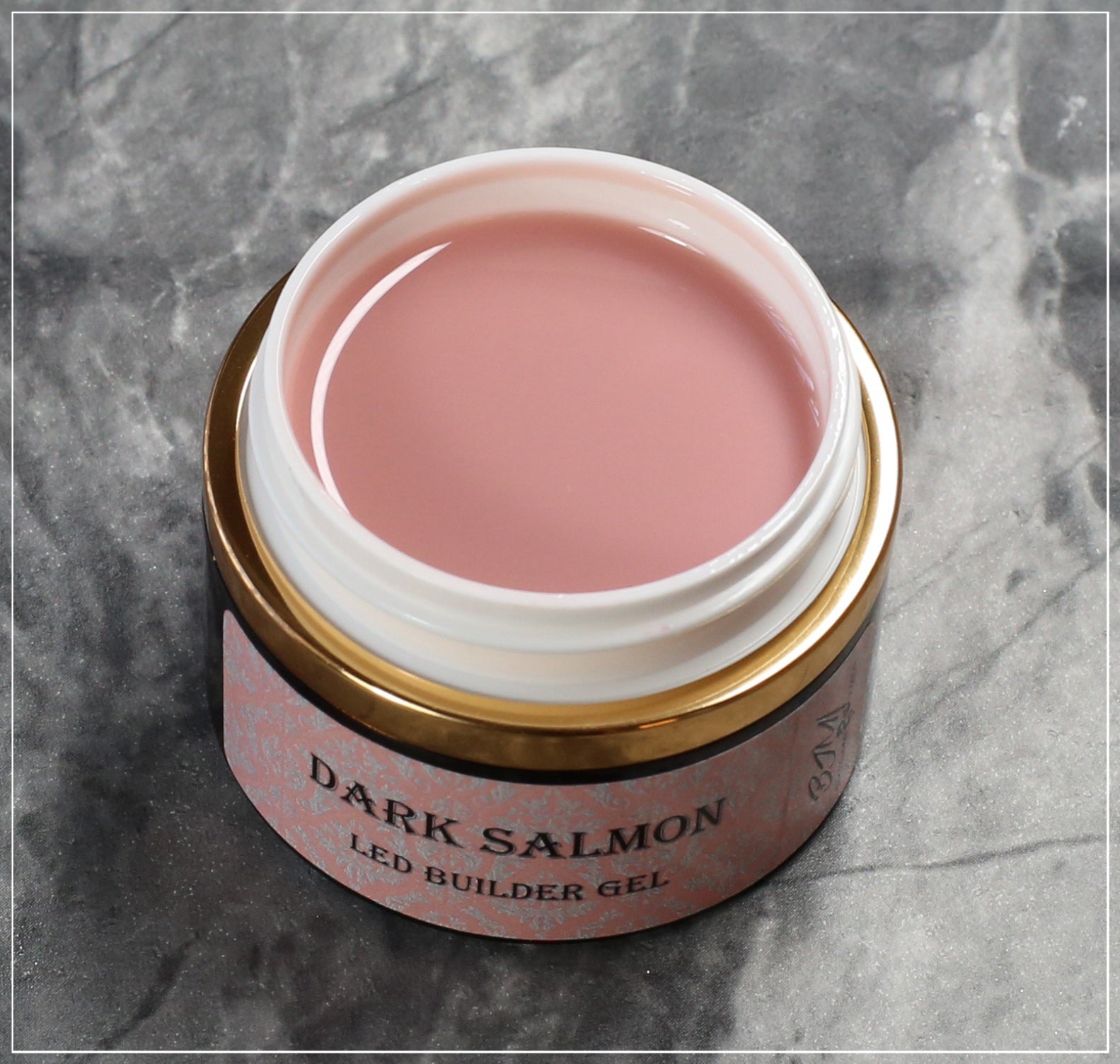 Dark Salmon Builder Gel on Nails | Natural Salmon Nail Colour | Key Nail Style