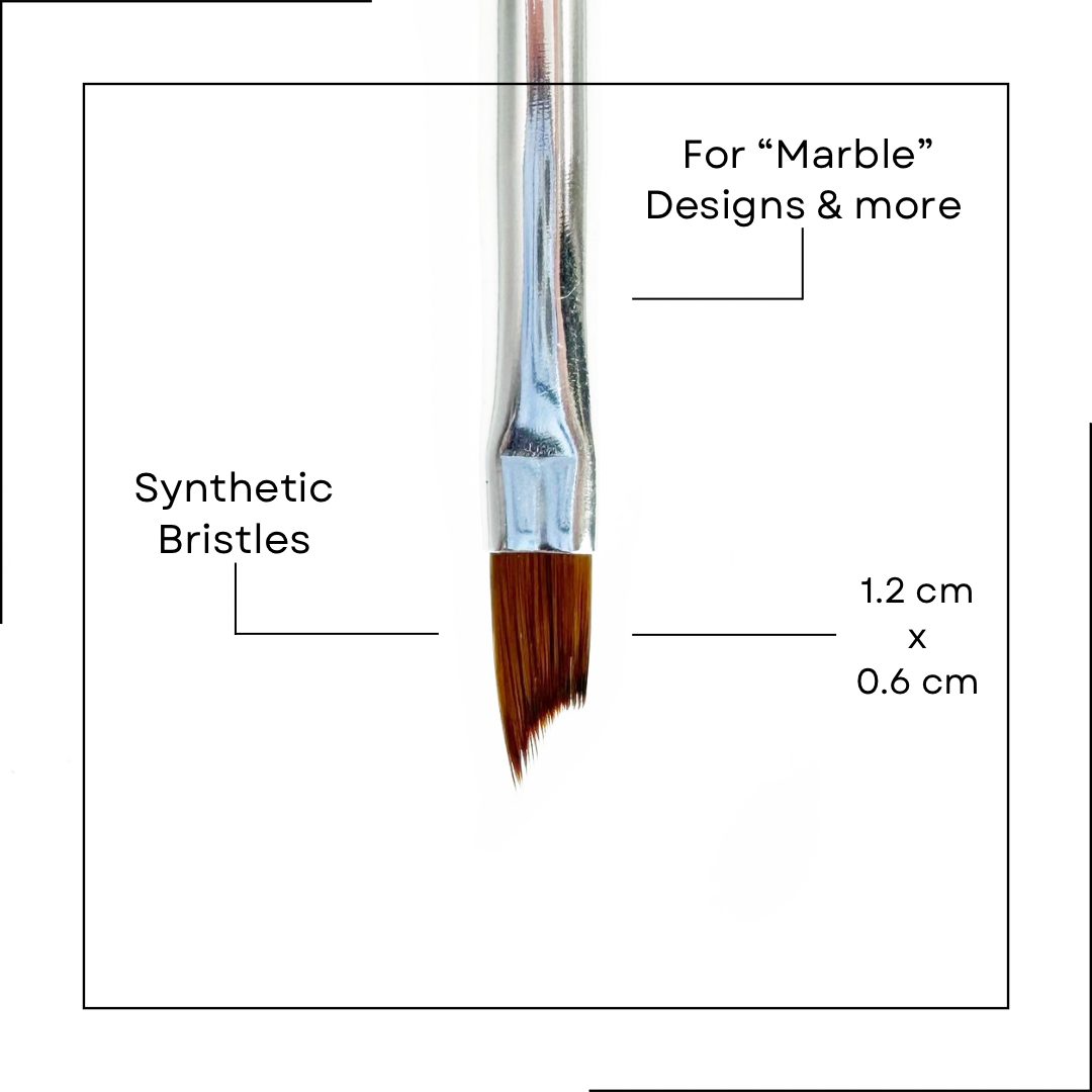 Fin Nail Art Brush | Precision Marble Gel Polish Brush | Key Nail Style