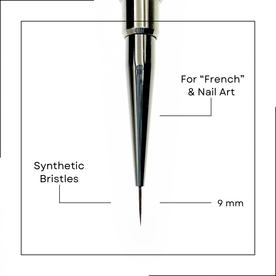 French Line Nail Brush | Professional Synthetic French Manicure Brush | Key Nail Style