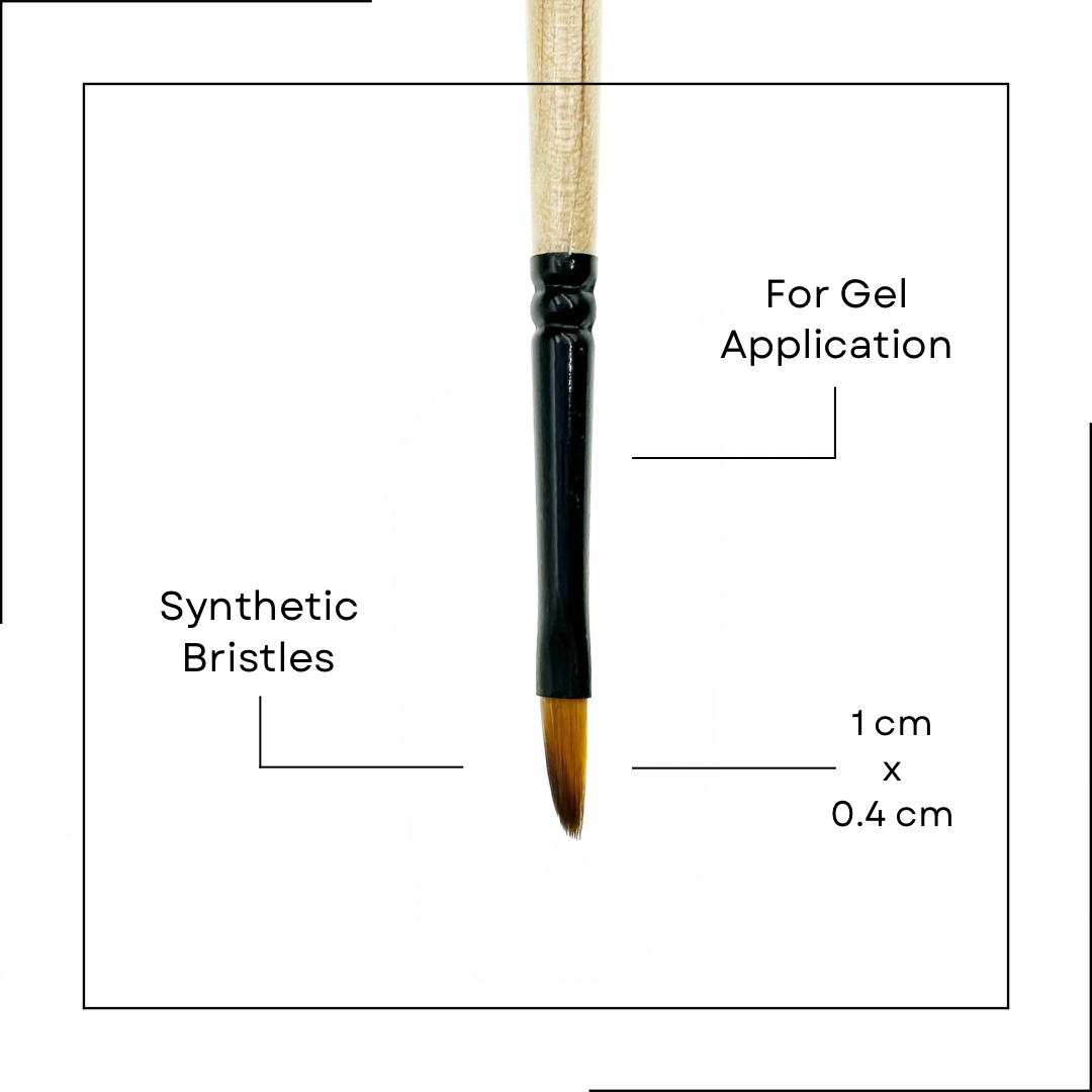 Wing Dual-Sided Nail Brush | Builder Gel Polygel Acrygel Brush | Key Nail Style