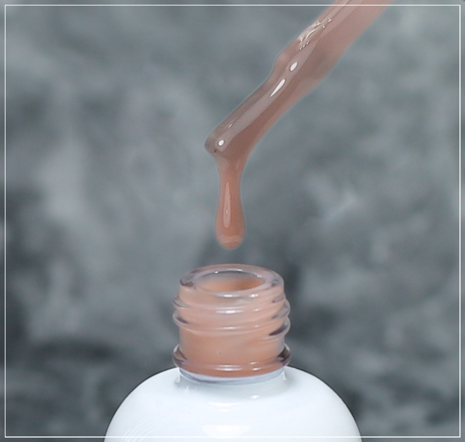 Blush Rose French Rubber Base Coat on Nails | Blush Rose French Manicure | Key Nail Style