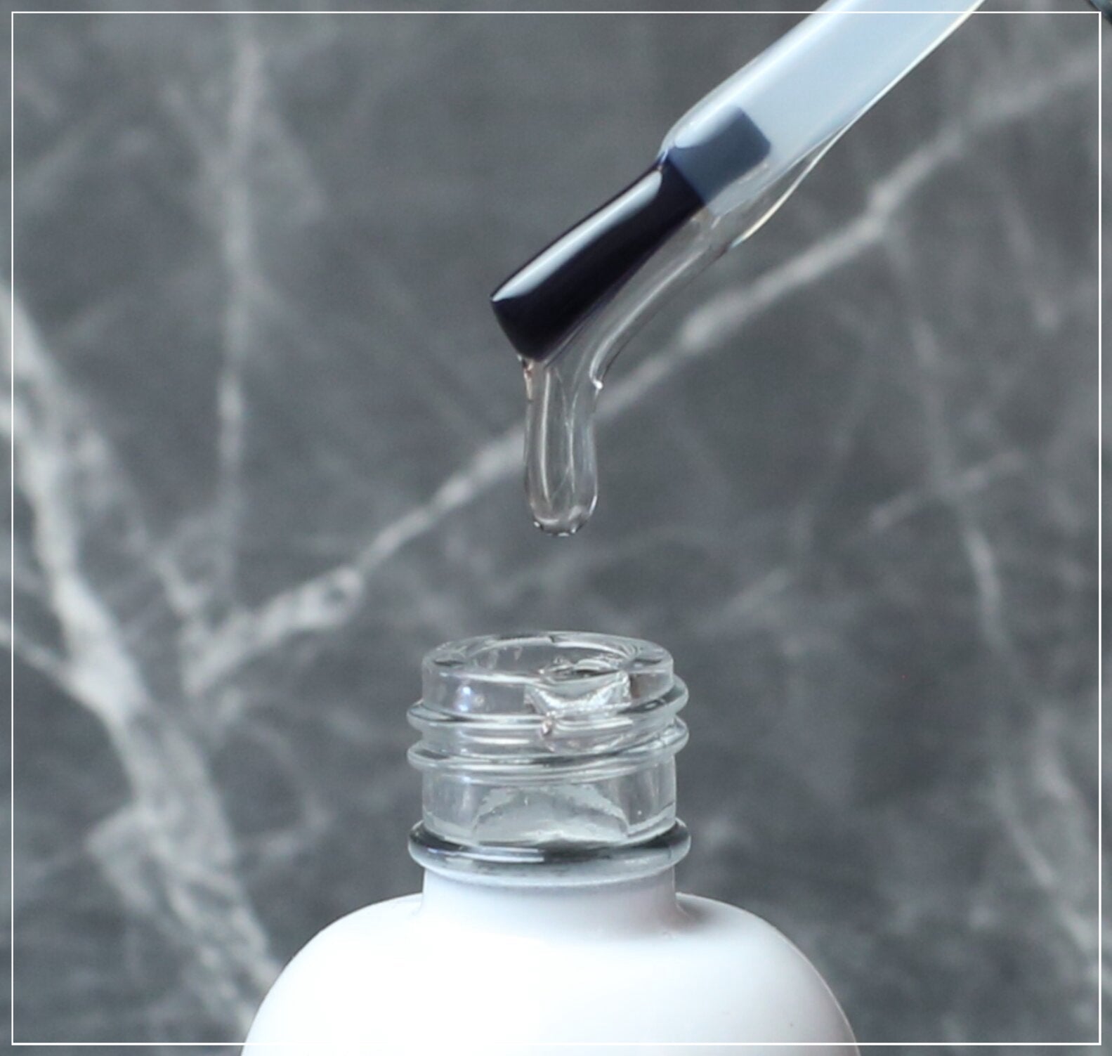 Clear Rubber Base Coat on Nails | Crystal Clear Transparent Manicure | Key Nail Style