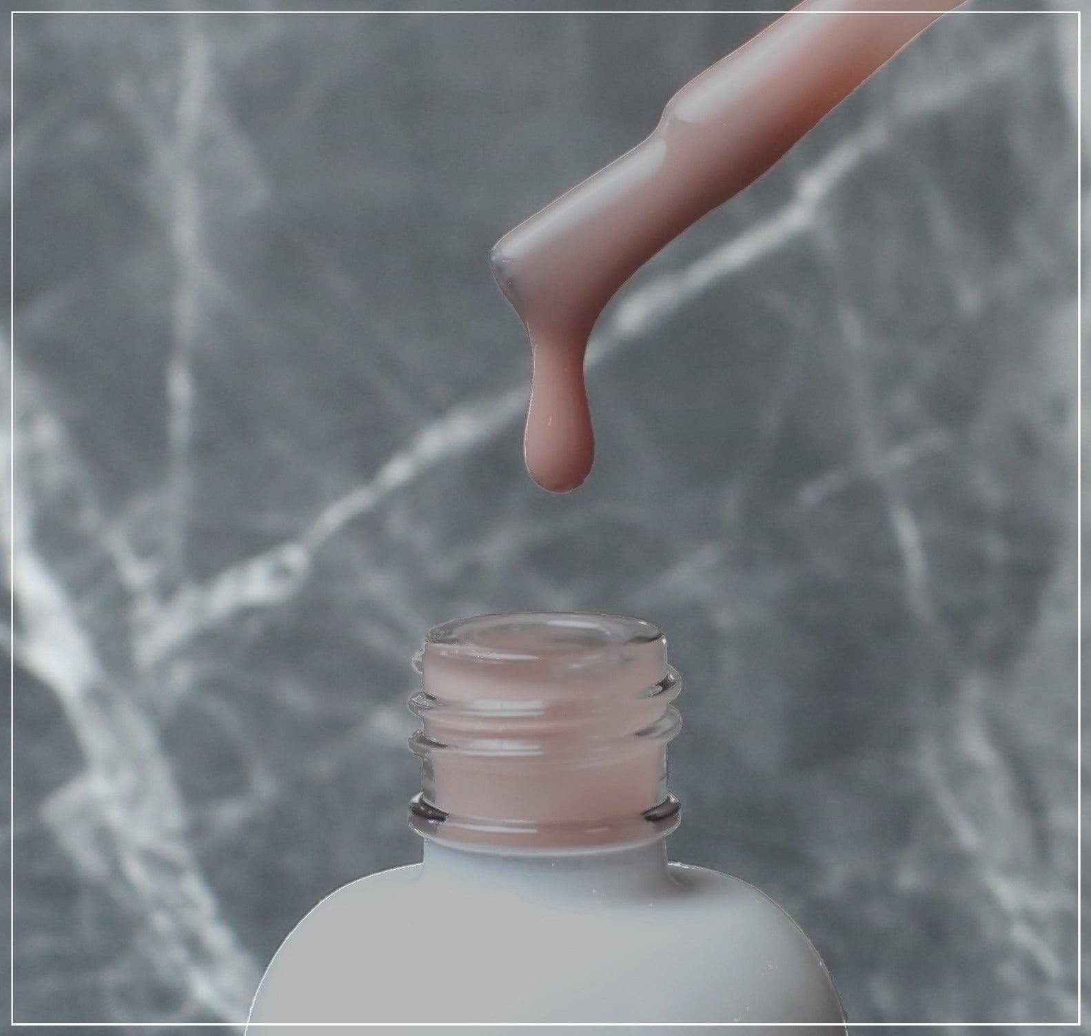 Nude Away French Rubber Base Coat on Nails | Natural Nude French Manicure | Key Nail Style